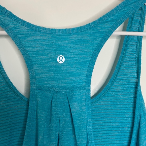 Lululemon Slit Back Salute the Sun Turquoise Tank - Picture 6 of 14